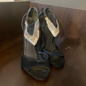 Brian Atwood black studded heels size 8